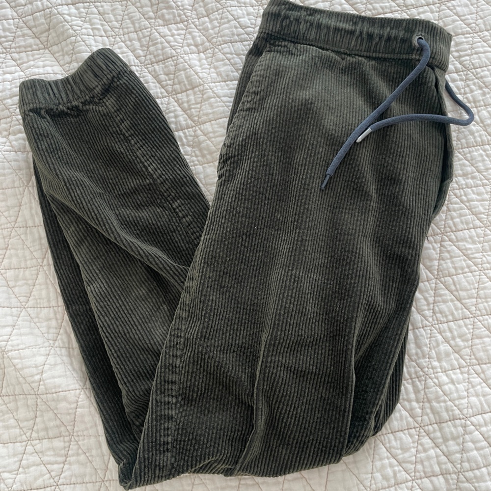 American Eagle Outfitters Dark Green Corduroy Joggers